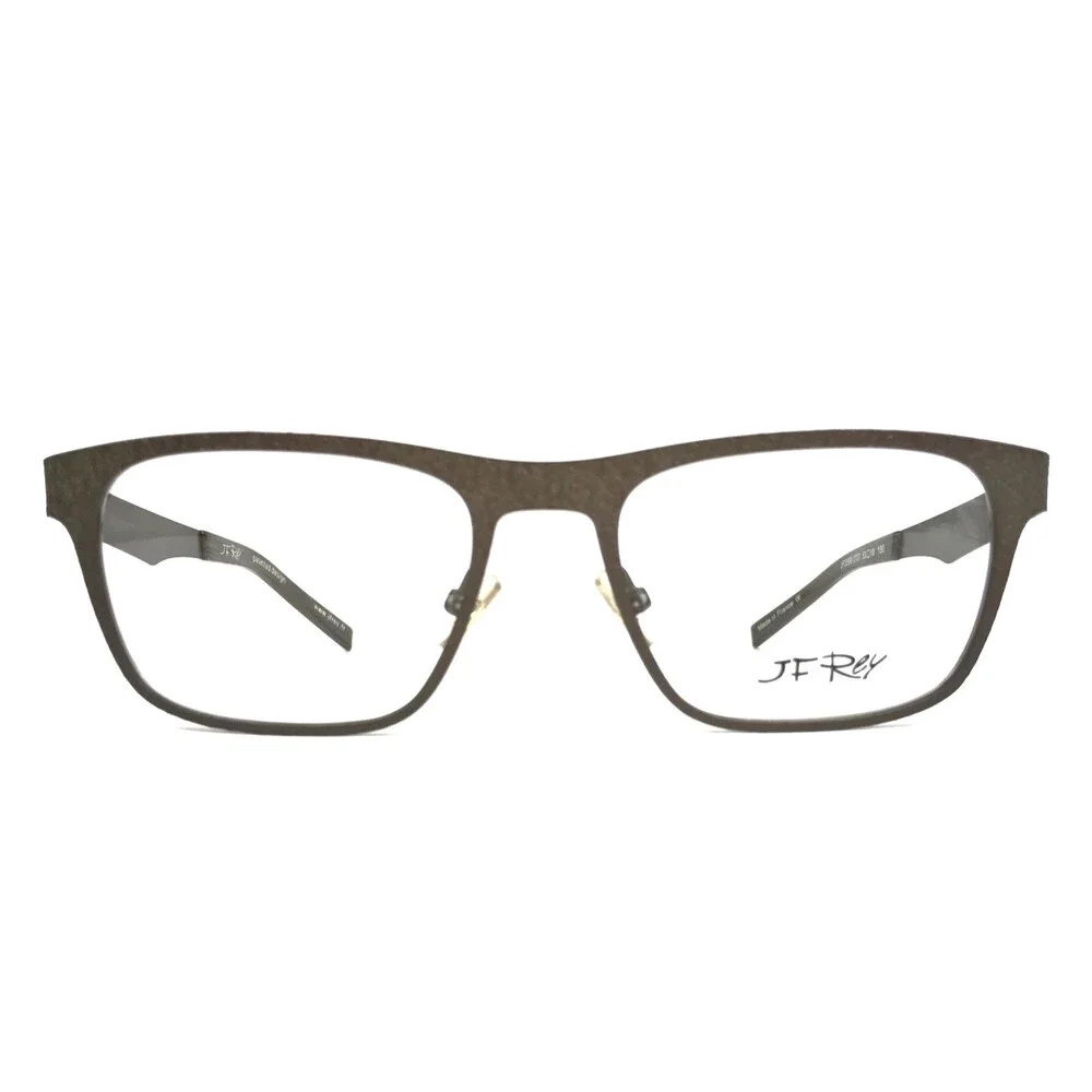 J.F. Rey Eyeglasses Frames JF2599 0707 Brown Matte Ribbed Textured 53-18-130